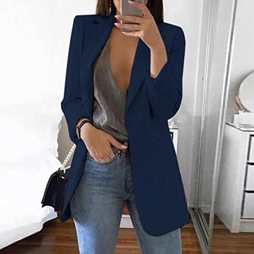 Fqzwong Cardigan Business Casual Tops para mulheres Casual Casual Casual Oversized Jackets Vintage Trabalho