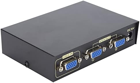 Shanrya vga monitor duplo sinalizador de sinal de vídeo, video splitter 2 portas distribuidor