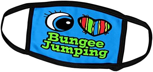 3drose olho brilhante coração eu amo bungee jumping - tampas de rosto