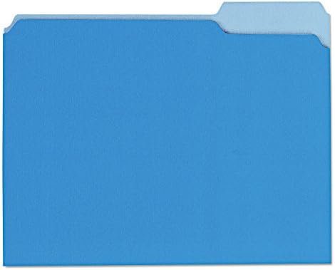 Pastas de arquivo interior reciclado 12301 universais, 1/3 da aba superior, letra, azul, 100/caixa