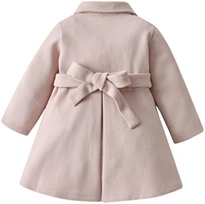 Venjoe Toddler Kids Girls Peacoat Dress Casat Warm Fleece Wool Button Trench Coat sobretudo jaqueta