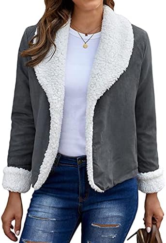 Casacos de inverno feminino Fez de zíper de colarinho de lã Fuzzy lined jaqueta feminina feminina de