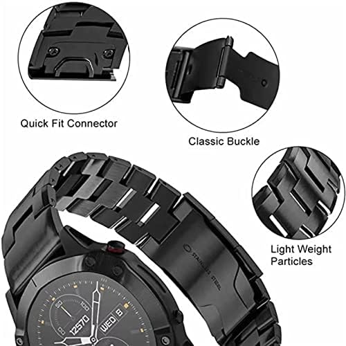 Hazels Titanium liga Watchband Rickfit Wrist Wels for Garmin Fenix ​​7x 7 6 5 5x Plus/6 6x Pro 3 3HR/Forerunner