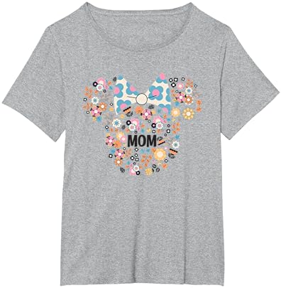 Disney Minnie Mouse Disney Mom Icon Flores T-shirt do dia da mãe
