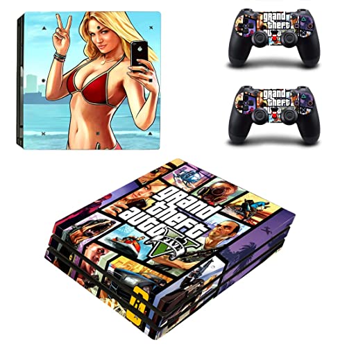 Para PS5 Digital - Game Grand GTA Roubo e Auto PS4 ou Ps5 Skin Skin para PlayStation 4 ou 5 Console e Controladores