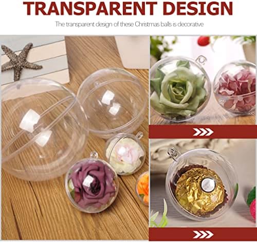 Didiseaon Clear plástico encheu ornamentos 10pcs bolas de abastecimento pendurado ornamentos de banho de banho