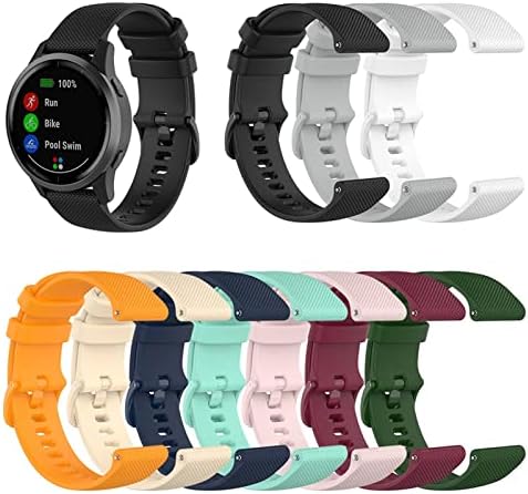 Davno 20mm pulseira de pulseira para ticwatch e para Garmin Venu para Freerunner 645 Silicone Smartwatch WatchBand