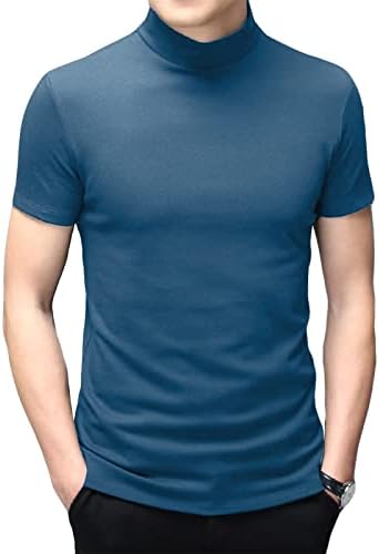 Camisetas de gola alta da moda masculina de gola alta