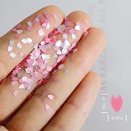 Cherry Blossom Blitter Glitter lantejas holográficas de florestas rosa obra Glitter Glitter 3D Flocos de