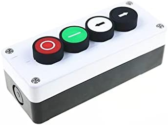 TIOYW START Botão de parada, botão de seta, caixa de botão à prova d'água de 4 orifícios e caixa de controle