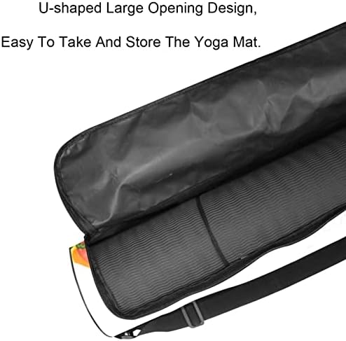 Pizza Food Yoga Mat Bags Full-Zip Yoga Carry Bag for Man Men, Exercício de ioga portadora com