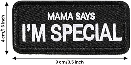 Frtkk Tático Militar Bordado Aplique Moral Hook & Loop Patch Mama diz que sou especial
