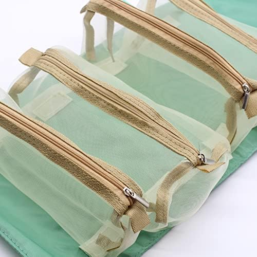 WEI Long 4-in-1 Solping Saco de higiene pessoal Viagem Foldado Kit de cosméticos compactos, quatro