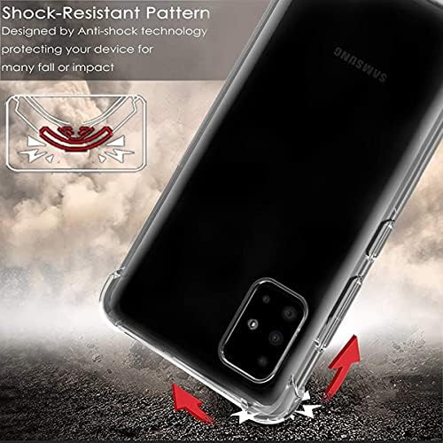 [Estrada à esquerda] Caso cristalino para o Galaxy A71 5G, capa de telefone protetora à prova de choques