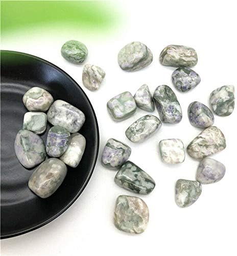 Seewoode ag216 100g verde natural esmeralda auspiciosa cristal de jade caído pedras polidas decoração