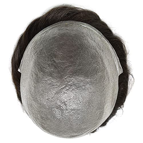 Cabelo lírico Cabelo humano Toupee masculino Todo ofício em loo V 0,04mm Ultra Fine Fine Hair Pedaços
