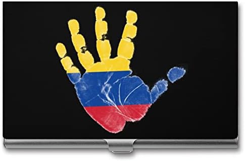 Colômbia Bandeira Palm ID Business Id Case Titulares Organizador de caixa de proteção Clamshell para