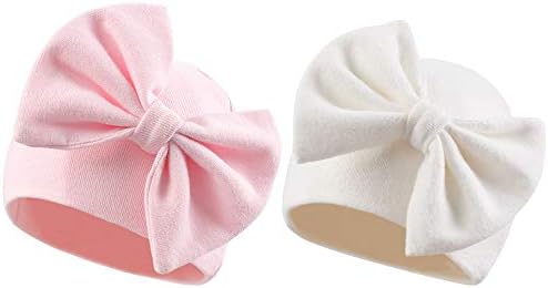 Recém-nascidos chapéu de bebê algodão Beanie Beanie Spring Hats Infantis para meninas 0-6 meses