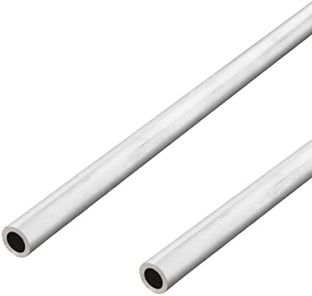 Tubo de alumínio redondo de aopina 8mm/0,31 ID x 12mm/0,47 od x 300mm/11,8 Comprimento, tubo reto