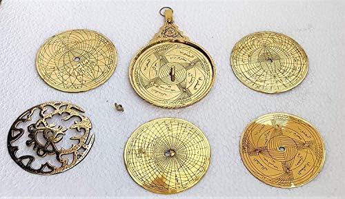 Arch Instruments 10 Calendário de Brass em Brass polonês, calendário astrológico do estilo de
