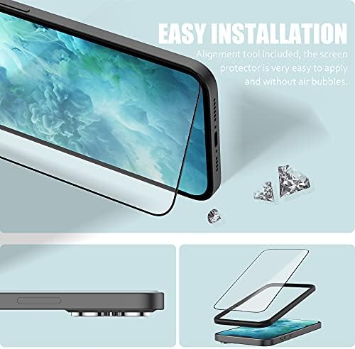 Caixa de silicone Jay Blue Surphy Blue + 3 Protetor de tela de embalagem para iPhone 13 6,1 polegadas