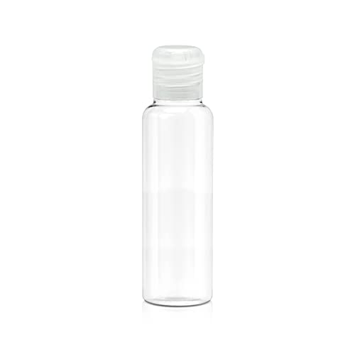 Tamanho da viagem contagiosa garrafas plásticas transparentes com parafuso na tampa 2oz - conjunto de