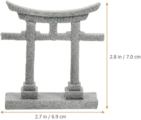 Zerodeko Terrarium 2pcs Miniatura Torii Gate, Mini Shinto Torii Japonês Portão, Aquário Shinto Santuário Torii