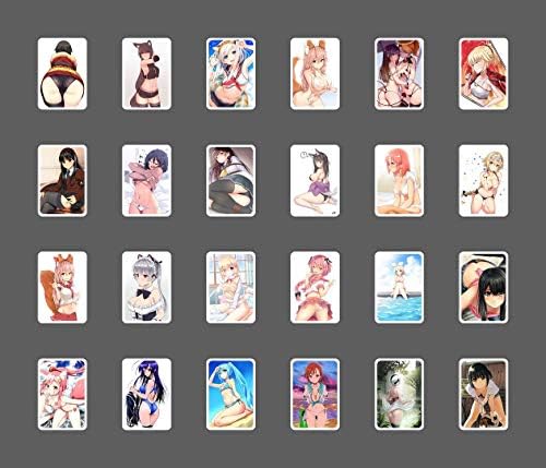 24 PCS adesivos adesivos Anime Manga Comic Girls Hentai Sexy para adultos Beleza erótica sem