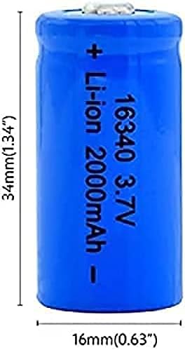 HABD 3.7V 16340 2000mAh Bateria de lítio de lítio de lítio para S substituir CR123A CR17345 K123A VL123A DL123A