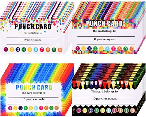 320 peças Punch Cards, Incentive Lealty Recompensa Cartão de Fidelidade dos estudantes para negócios