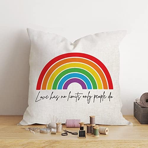 O amor não tem limites arremesso de travesseiro de travesseiro de dia dos namorados, orgulho gay orgulho arco