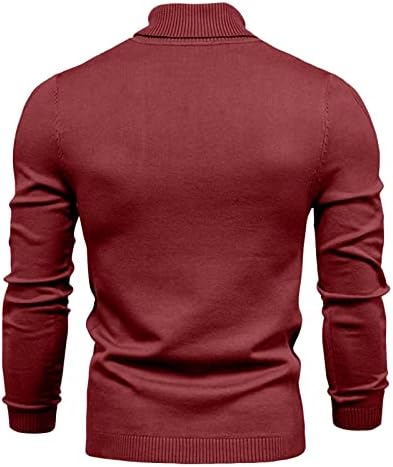Suéteres outono e inverno espessados ​​suéter quente colarinho médio masculino masculino masculino