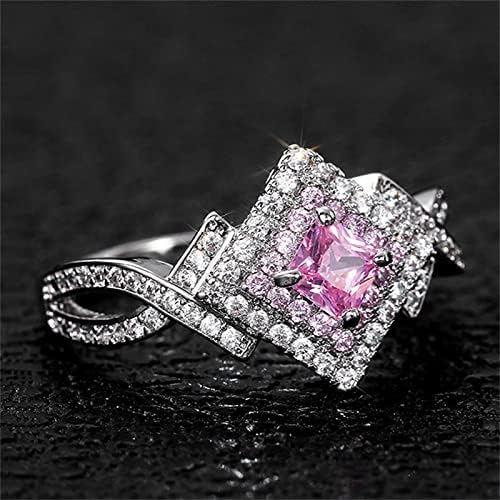 2023 New Jewelry Zircon Diamond Ring Ring Gift Creative Pink Band Rings for Women