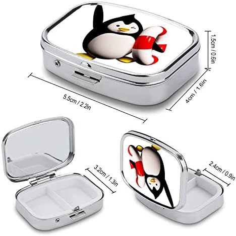 Caixa de organizador de comprimidos Penguin Pill Rechaner Portátil Diário Caso Caixa Medicina Caixa