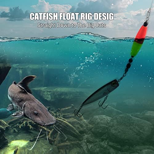 Dr.fish 5 Pacote Pacote de gato Float Rigas Pesca Pipping Float