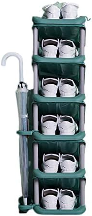Rack de sapatos multifuncionais GYK, material plástico, gabinete de sapatos de 6 calçados, prateleiras