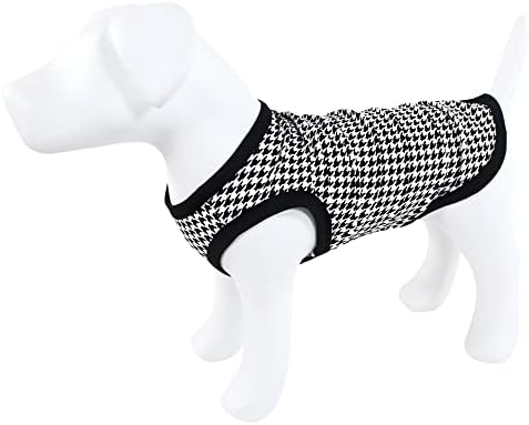 Amigos Luvable Dog Pet Dog and Cats Cotton T-shirts 2pk, Leopard Houndstooth, X-Small