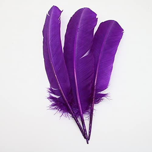 Pumcraft Feather for Craft 10pcs/lote de penas de ganso natural Decoração de carnaval Casamento de 25 a 30