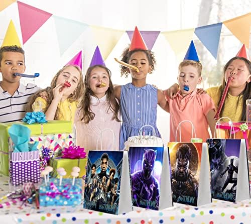 Black Party Gift Sachs, Black Birthday Party Supplies, Decorações de festa, sacolas de doces com 4 estilos,