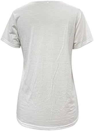 Verão feminino de manga curta v pescoço de pescoço de camisetas estampadas florais camisetas casuais