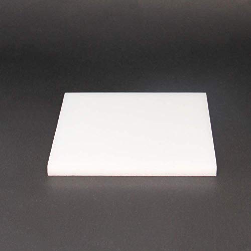 Folha de plástico de Aicosineg POM 6mm x 3,94 x 3,94 Placa de placa de placa de placa de engenharia Placa
