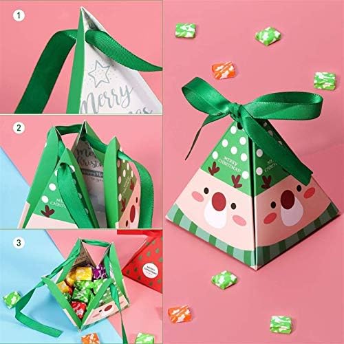 Alremo Huangxing - 30pcs de papel de papel trata Candy Chocolate Goodies Caixas de festa de Natal