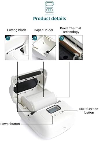 N/A Rótulo Printer-Portable Bluetooth Thermal Label Maker Aplica a rotulagem, remessa, escritório,