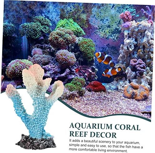 IPETBOOM 4PCS Ornamentos de aquário Plantas artificiais resina artifícios artificiales para aquário adorno