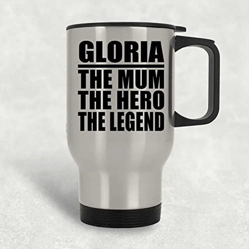Projeta Gloria, a mãe, o herói, a lenda, a caneca de viagem de prata 14 onças de aço inoxidável, copo