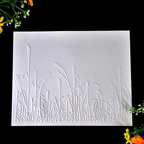 DdouJoy Grass Background Plástico Pastas de gravação para fazer cartões de cartão e outros artesanato em papel
