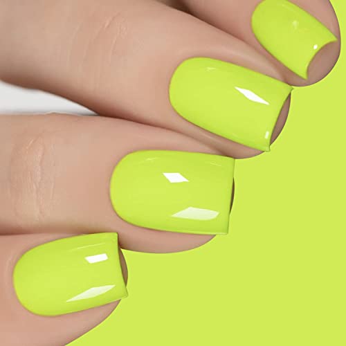 Vishine Neon Color Gel Achaness, 16 ml eletrizante neon limão-limão creme verde gel unhas de unha UV Lâmpada de unha LED Gel Polish Art Manicure Salon Diy Home 0,54oz #M097