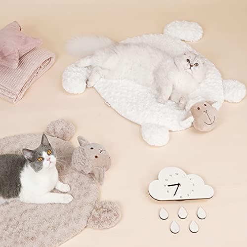 Lüzhong Plush Cat Bed Bed Mat Ultra Soft Pet Cushion para cachorros Curling Curling Sheep Sleep Cat