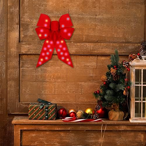 4 PCs LED Christmas Wreath BOWS LUZES DE XMAS GRANDE