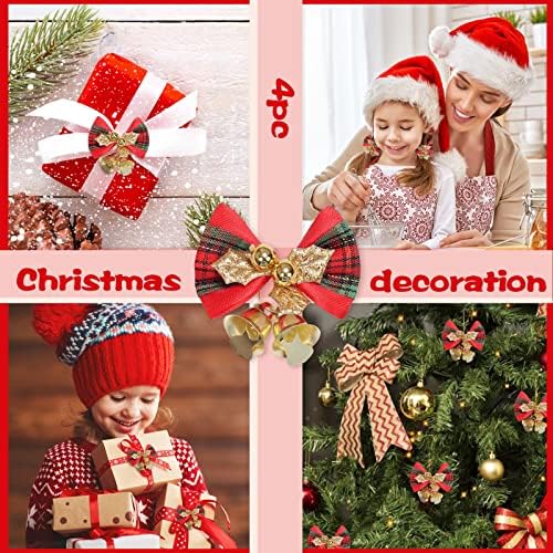 Ihtha Decorações de Natal ao ar livre 4pc Decoração de árvore de natal